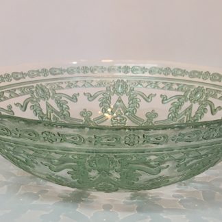 Saladeira Dekor Impero Vidro Transparente com Verde