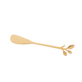 Conjunto 4 Espátulas Inox Leaves Dourado