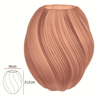 Vaso Decor Vidro Laranja
