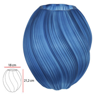 Vaso Decor Vidro Azul