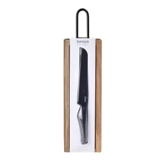 Kit Tábua e Faca para Pão em Acácia