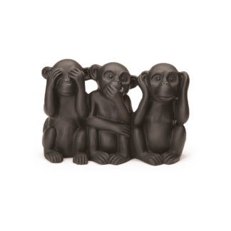 Escultura Macaco em Cimento Preto