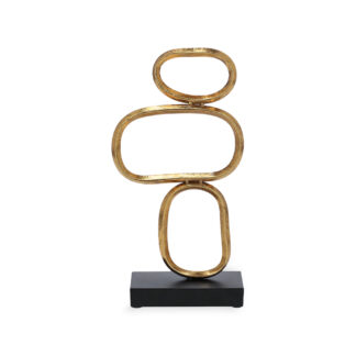 Escultura em Metal Dourada