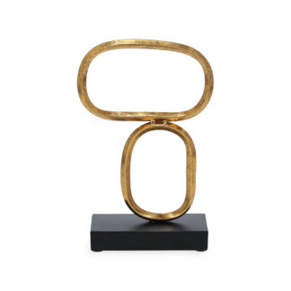 Escultura em Metal Dourada