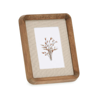 Porta Retrato em Madeira com Linho 10x15