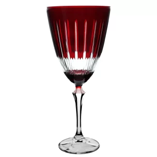 Taça Bohemia Água Elizabeth 350ml Vermelha